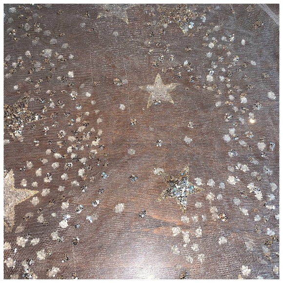 Black Sheer Star Tulle The Lunan Glam Tunic Top - Picture 5 of 13